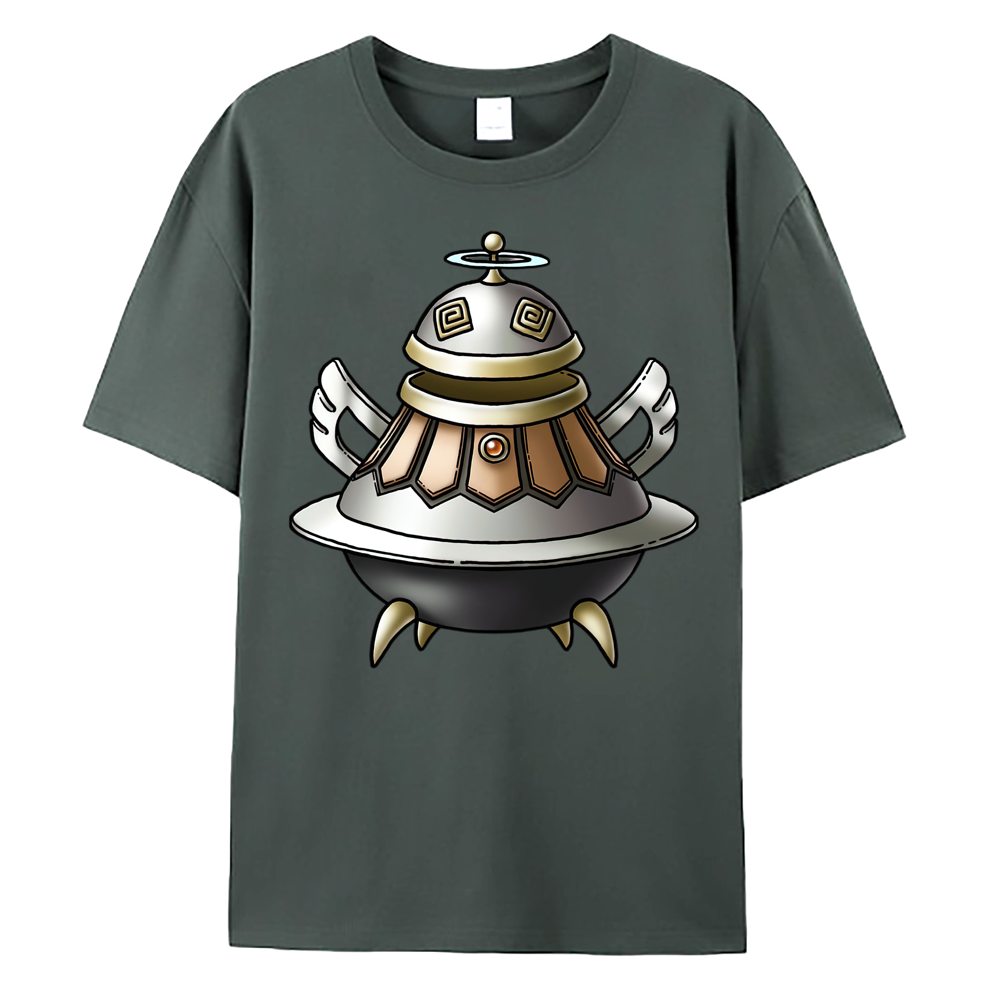 （画像用） ドラゴンクエスト Doragon Kuesuto Dragon Quest 綿100％ メンズ半袖Tシャツ｜肌触りやわらか＆通気性
